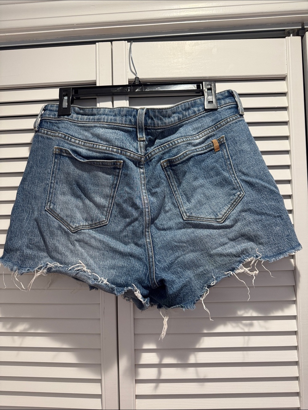 Joe's Jeans Distressed Mid-Blue Cutoff Denim Shorts - the Ozzie - Picture 2 of 4